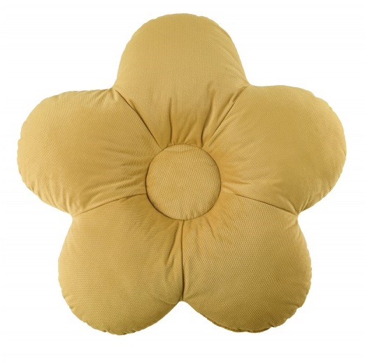 Poduszka Kwiatek XXL velvet musztarda 65 cm BR