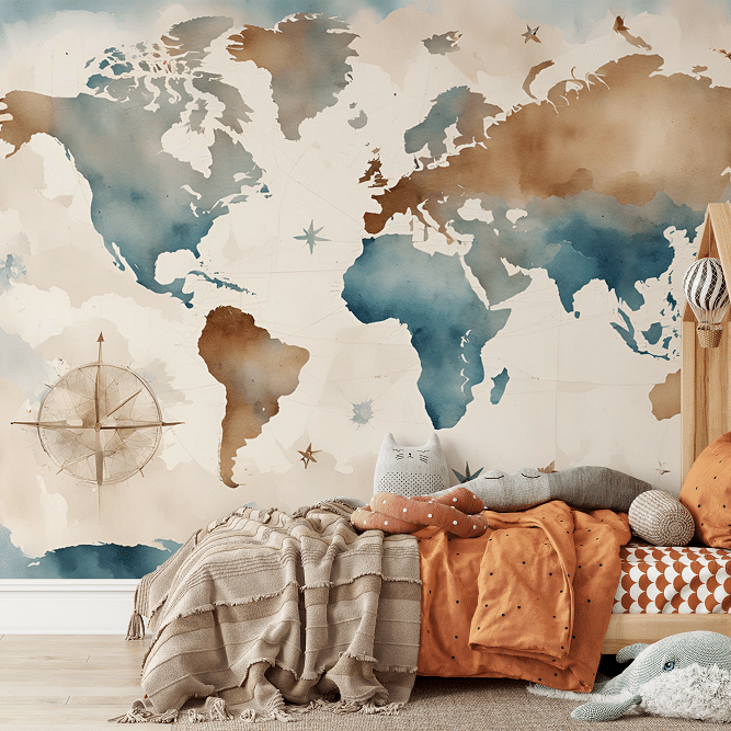 Fototapeta dla dzieci Mapa Świata - 100