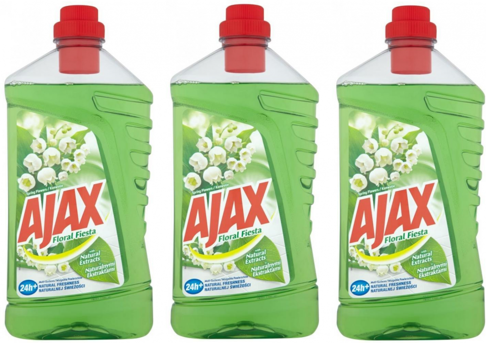 3x płyn do mycia uniwersalny Ajax Floral Fiesta, konwaliowy, 1l