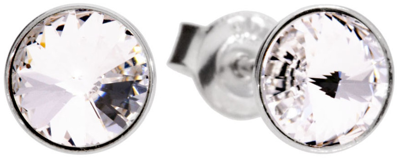 Kolczyki sztyfty Swarovski, 1 para, biały