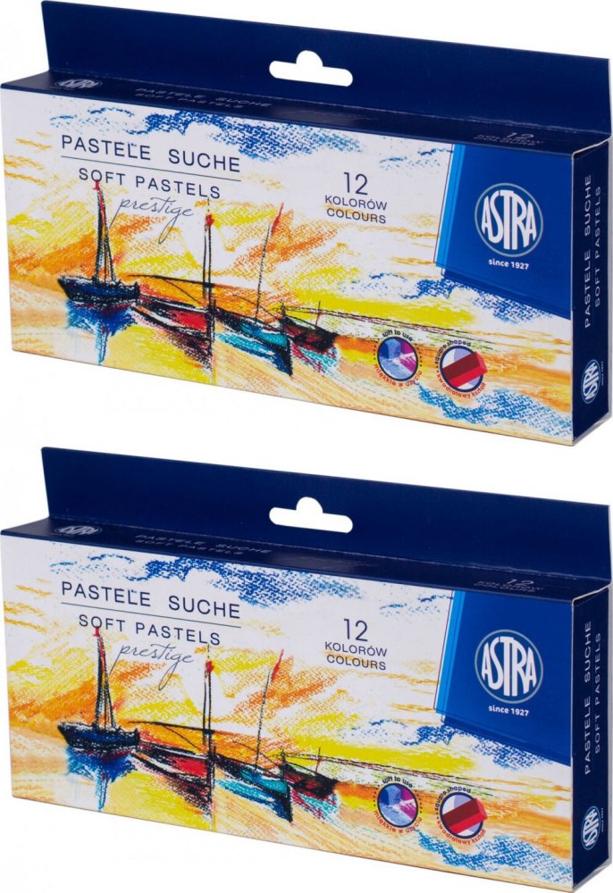 2x Pastele suche Astra Prestige, 12 sztuk, mix kolorów
