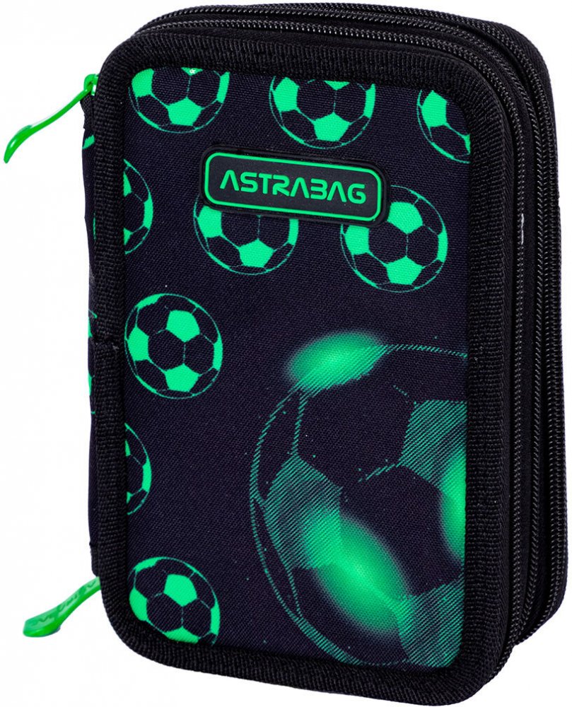 Piórnik szkolny Astra Astrabag Neo Football AC31, 3-komorowy, z wyposażeniem
