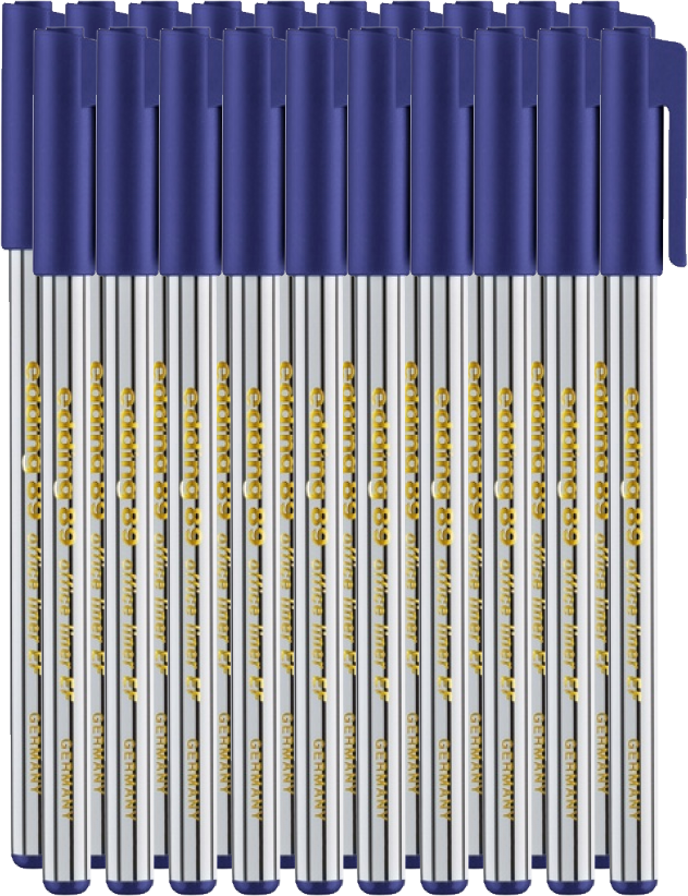 20x Cienkopis edding e-89 EF, 0.3mm, niebieski