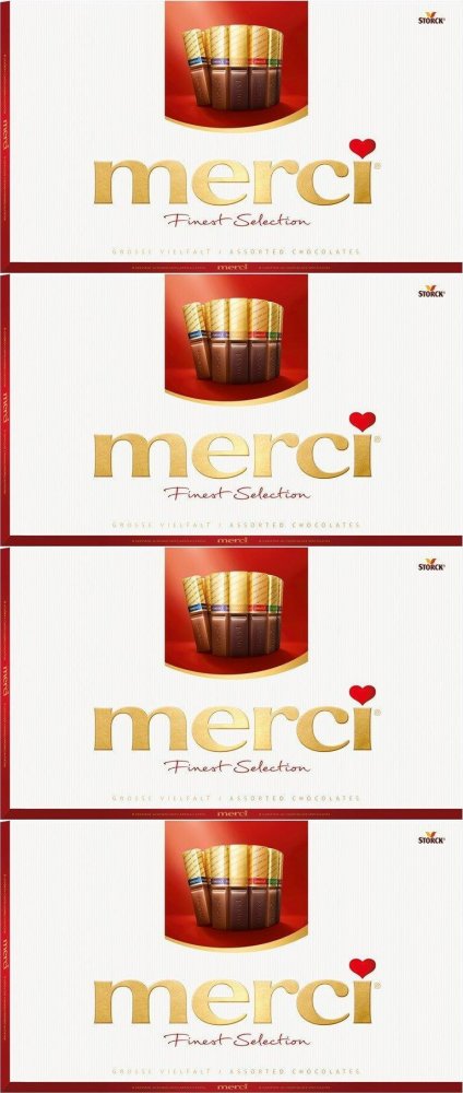 4x Bombonierka Merci Finest Selection, czekoladowa kolekcja, 400g