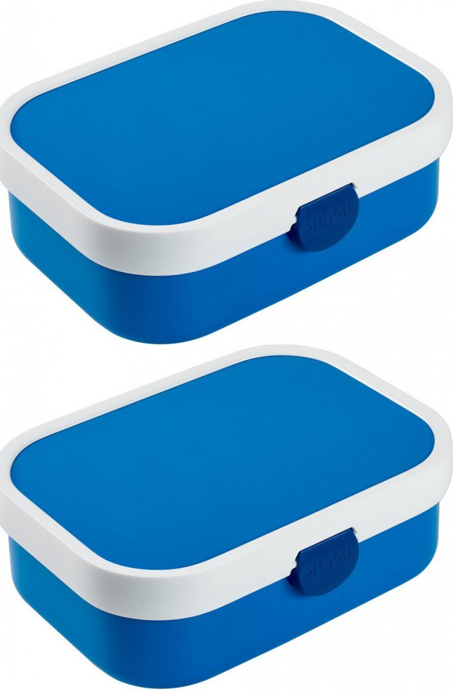 2x Lunchbox Mepal Campus, niebieski, 750ml, 18x13x6cm
