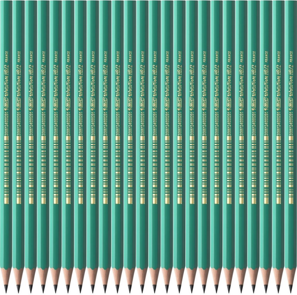 24x Ołówek BIC Evolution Original 650, HB, zielony