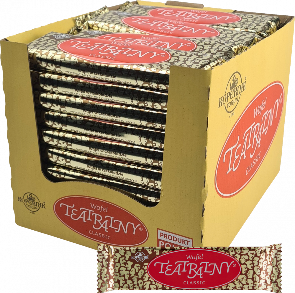 40x Wafelek teatralny Kopernik Classic, orzechowy, 40g