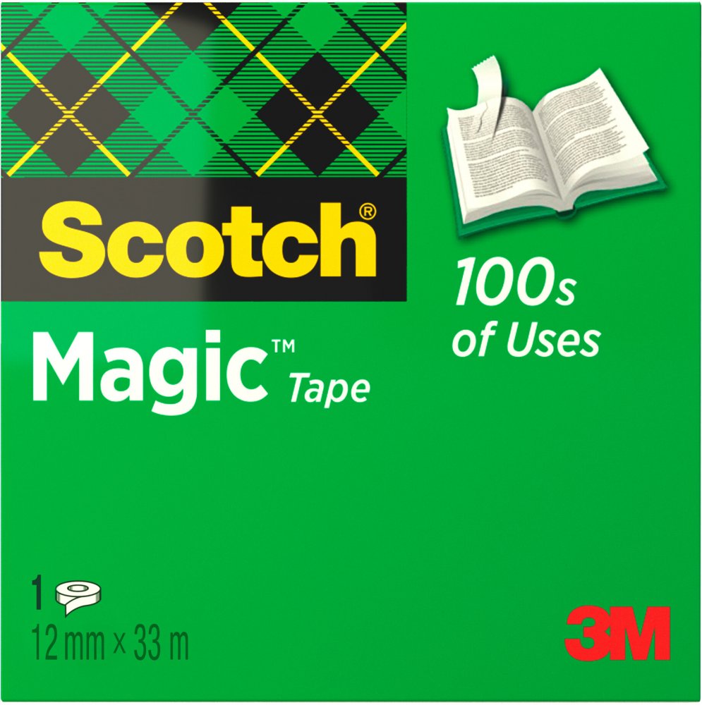 Taśma klejąca Scotch Magic, 12mmx33m, 1 sztuka, przezroczysty