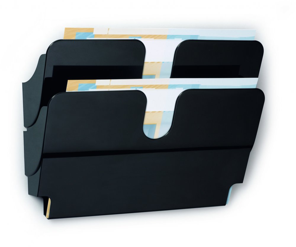 Pojemnik na dokumenty Durable Flexiplus, poziomy, A4, zestaw 2 sztuk, czarny