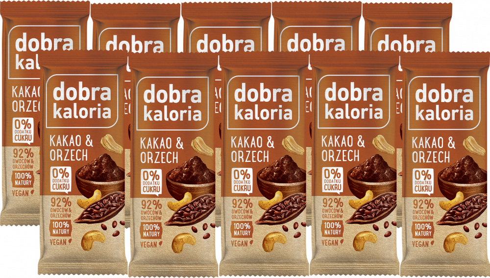 10x Baton Dobra Kaloria, kakao i orzech, 35g