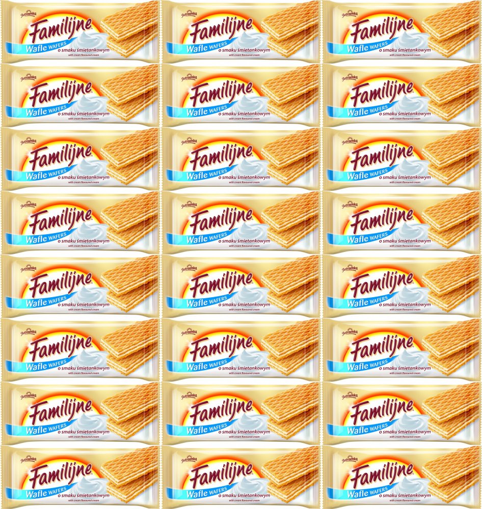 24x Wafle Familijne, śmietankowy, 180g