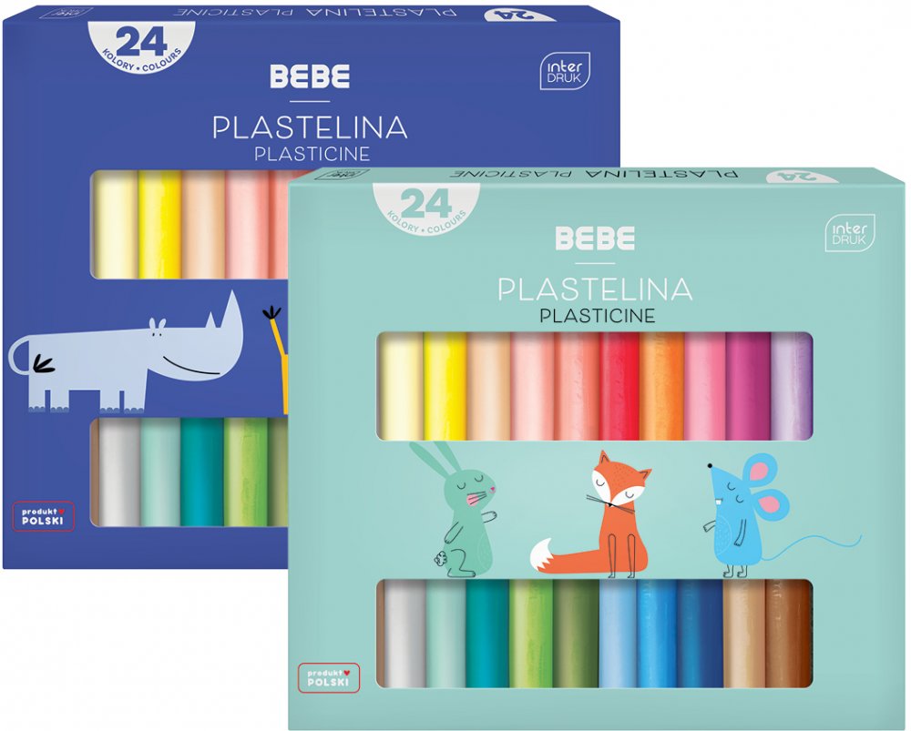 Plastelina BEBE Kids, 24 kolory