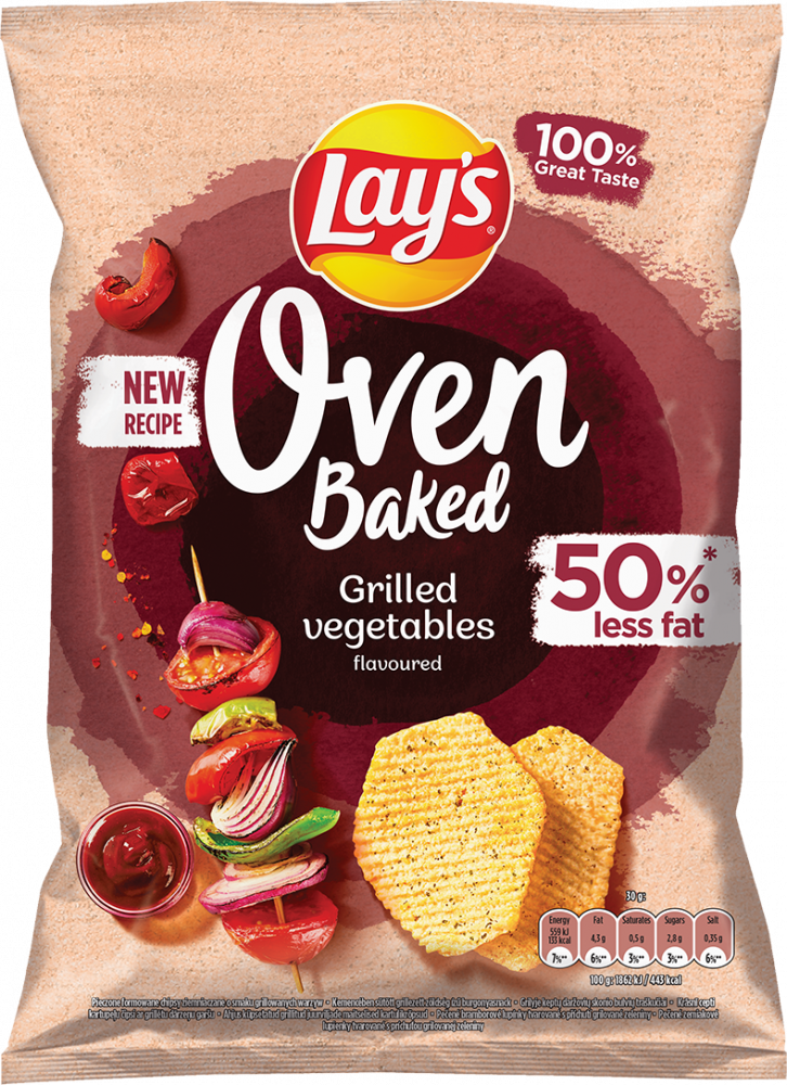 Chipsy Lay's Oven Baked Grilled Vegetables, grillowane warzywa, 110g