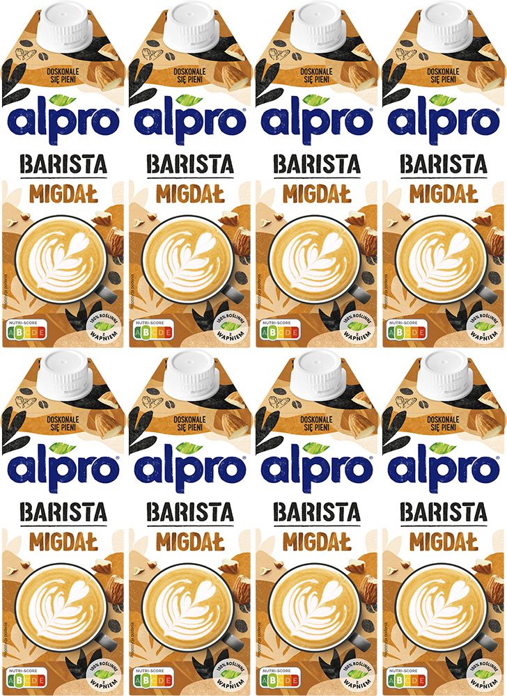 8x Napój migdałowy Alpro Barista, 750ml