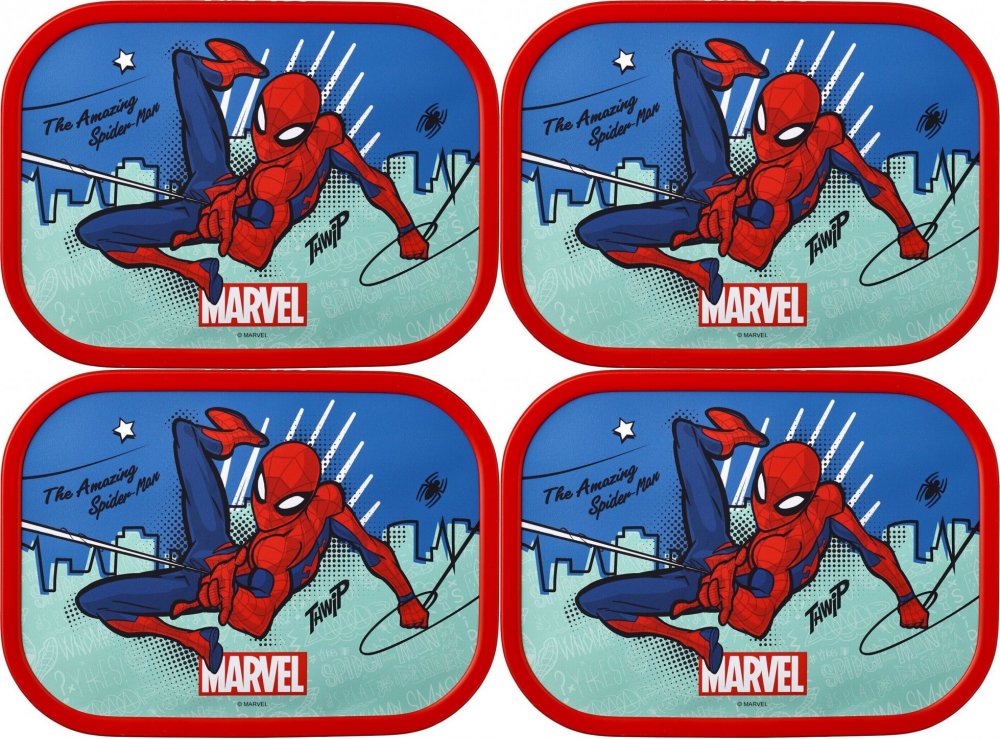 4x Lunchbox Mepal Campus, spiderman, 750ml, 18x13x6cm