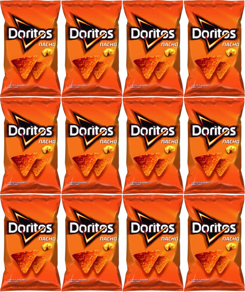 12x Chipsy kukurydziane Doritos Nacho, serowy, 100g