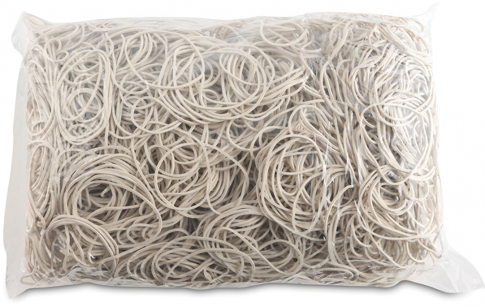 Gumki recepturki Office Products, 50mm, 1kg, biały