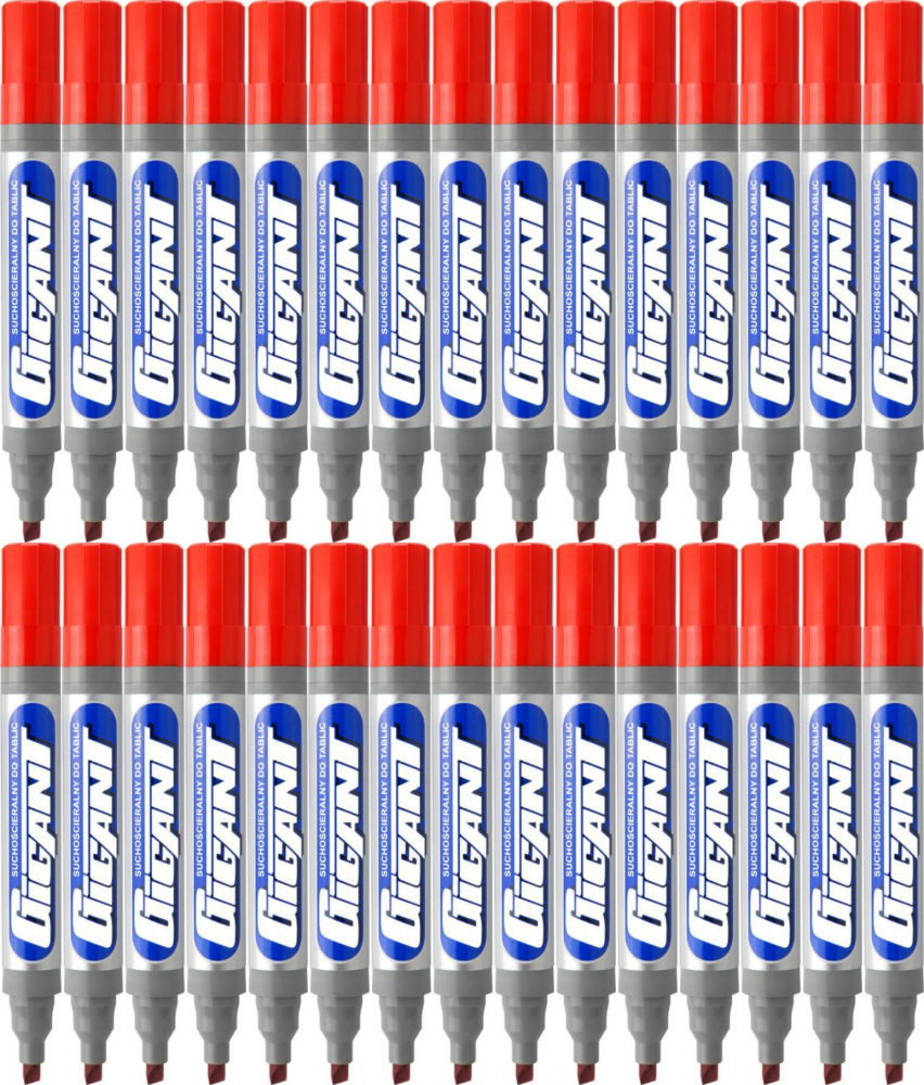 50x Marker suchościeralny Kamet Gigant, ścięta, czerwony