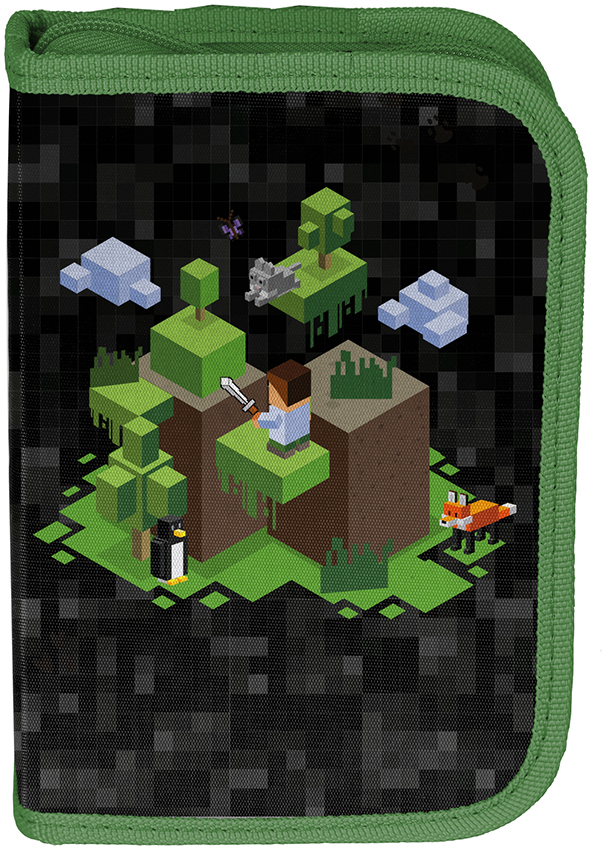 Piórnik szkolny Paso Minecraft, 1-komorowy, bez wyposażenia