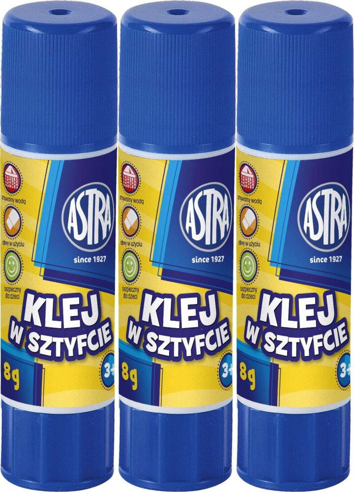 3x Klej w sztyfcie Astra, 8g