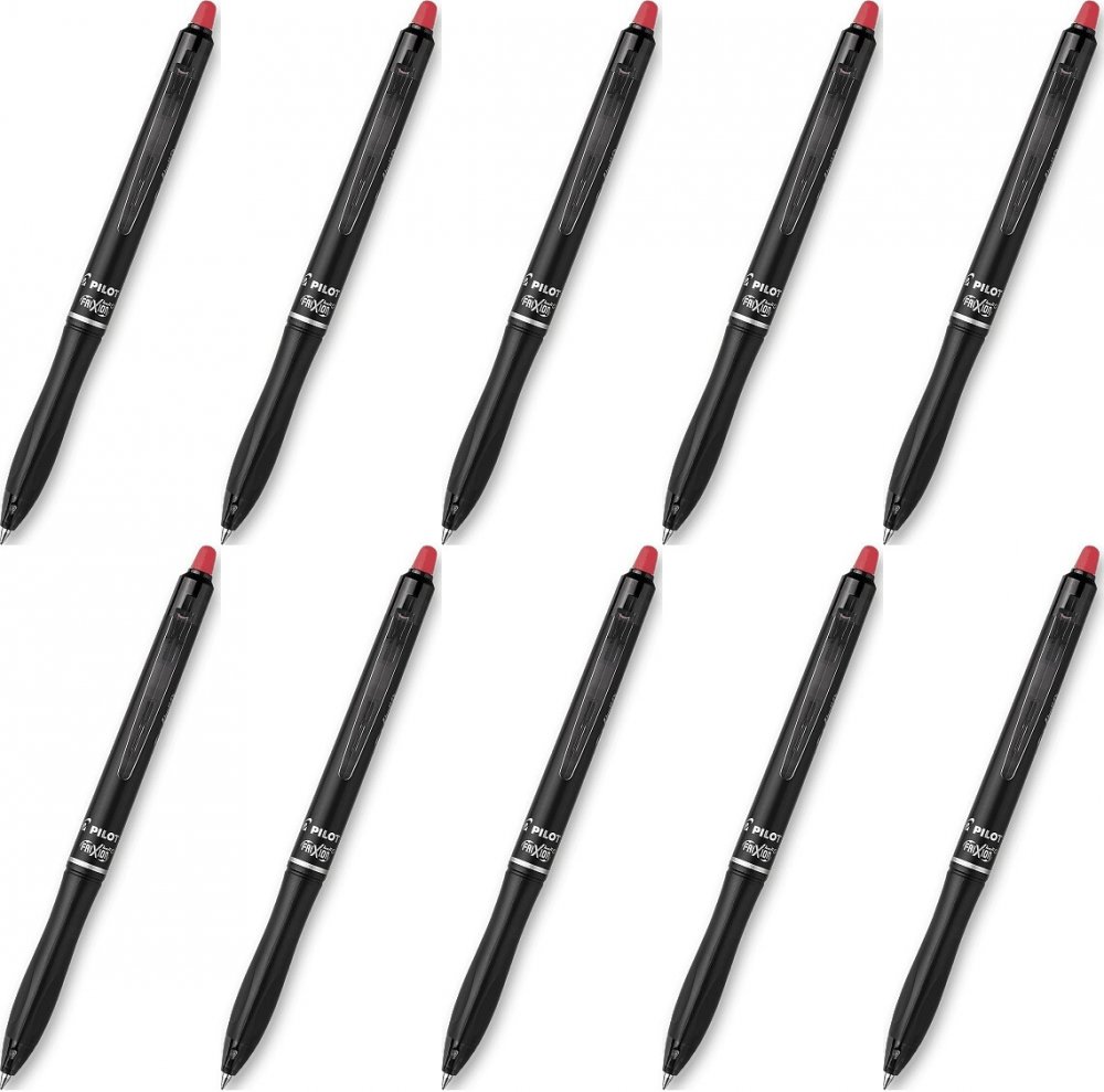 10x Pióro kulkowe wymazywalne Pilot Frixion Ball+, 0.7mm, czerwony