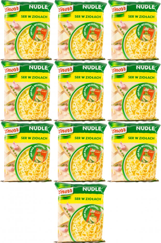 10x Zupa Knorr nudle, ser w ziołach, 61g