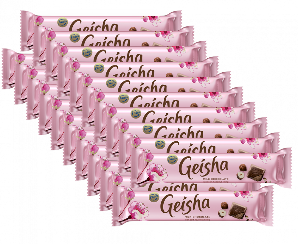 20x Baton Fazer Geisha, orzechowy, 37g