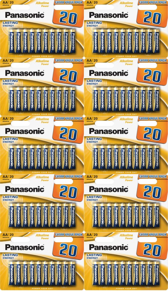 10x Bateria alkaliczna Panasonic Alkaline Power, AA, 1.5V, LR6, 20 sztuk