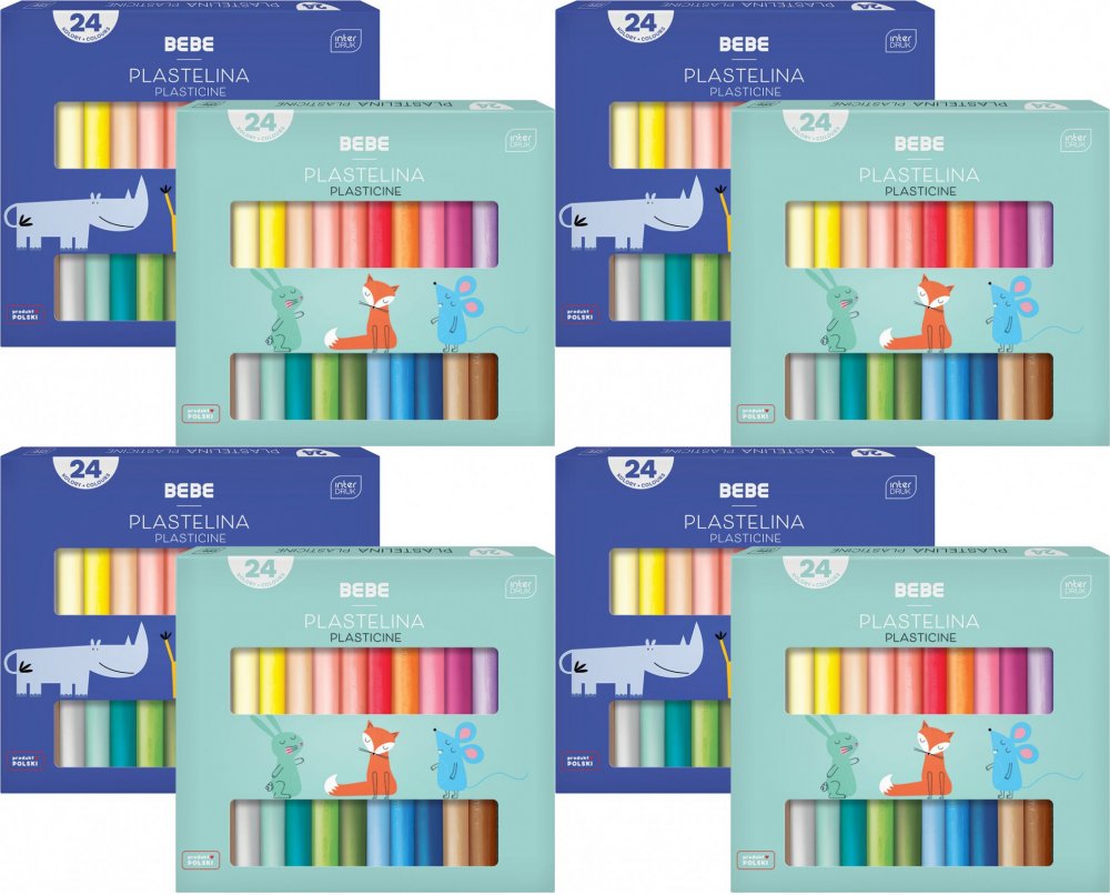 4x Plastelina BEBE Kids, 24 kolory