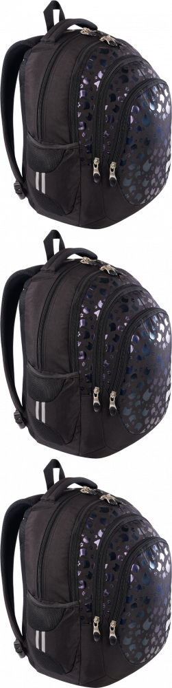 3x Plecak szkolny St.Right BP6 Black Cats, czterokomorowy, 23l, 42x31x22cm, czarny