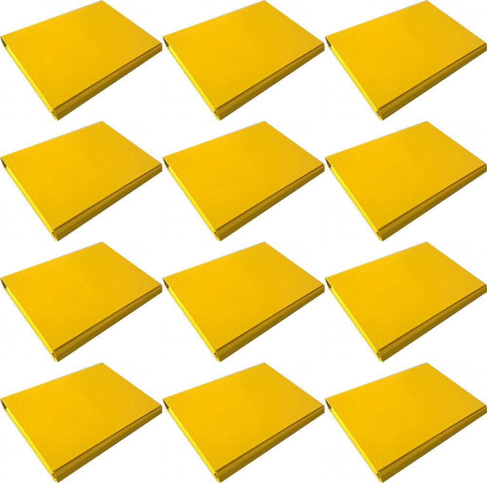 12x Teczka na rzep VauPe, skrzydłowa, A4, 40mm, żółty