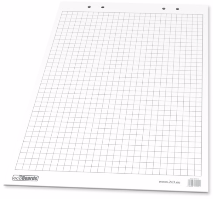 Blok do flipchartów 2x3 Euro, 66x99cm, w kratkę, 20 kart