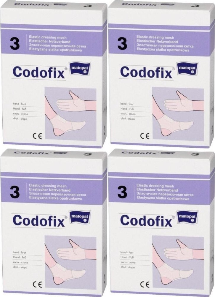 4x Siatka na opatrunek Codofix, rozmiar 3, biały