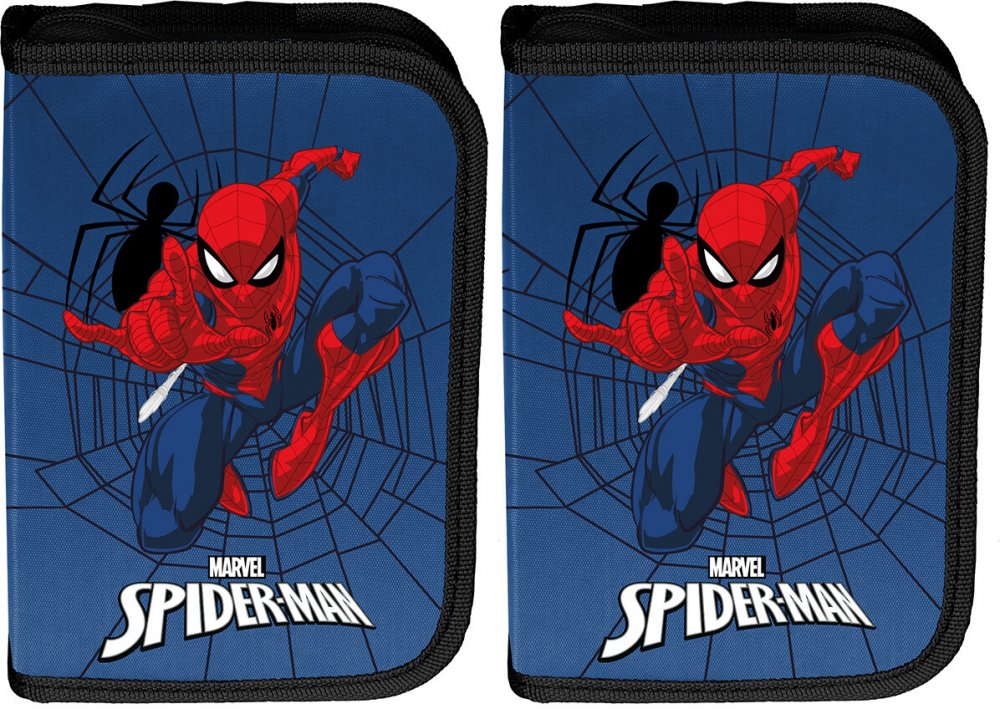2x Piórnik szkolny Paso Spider-Man, 1-komorowy, bez wyposażenia