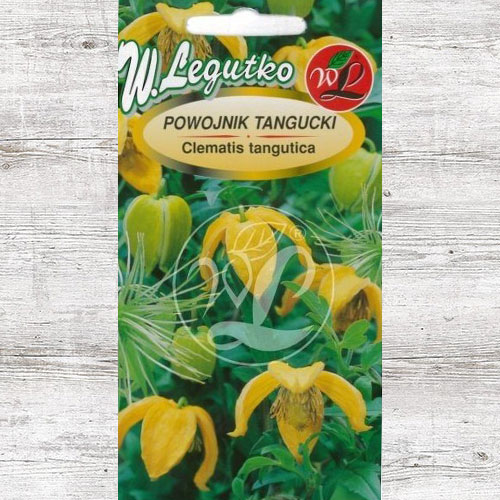 1 pac, Clematis tangutica galben Legutko - Semințe: Mod de ambalare: 0.1 g