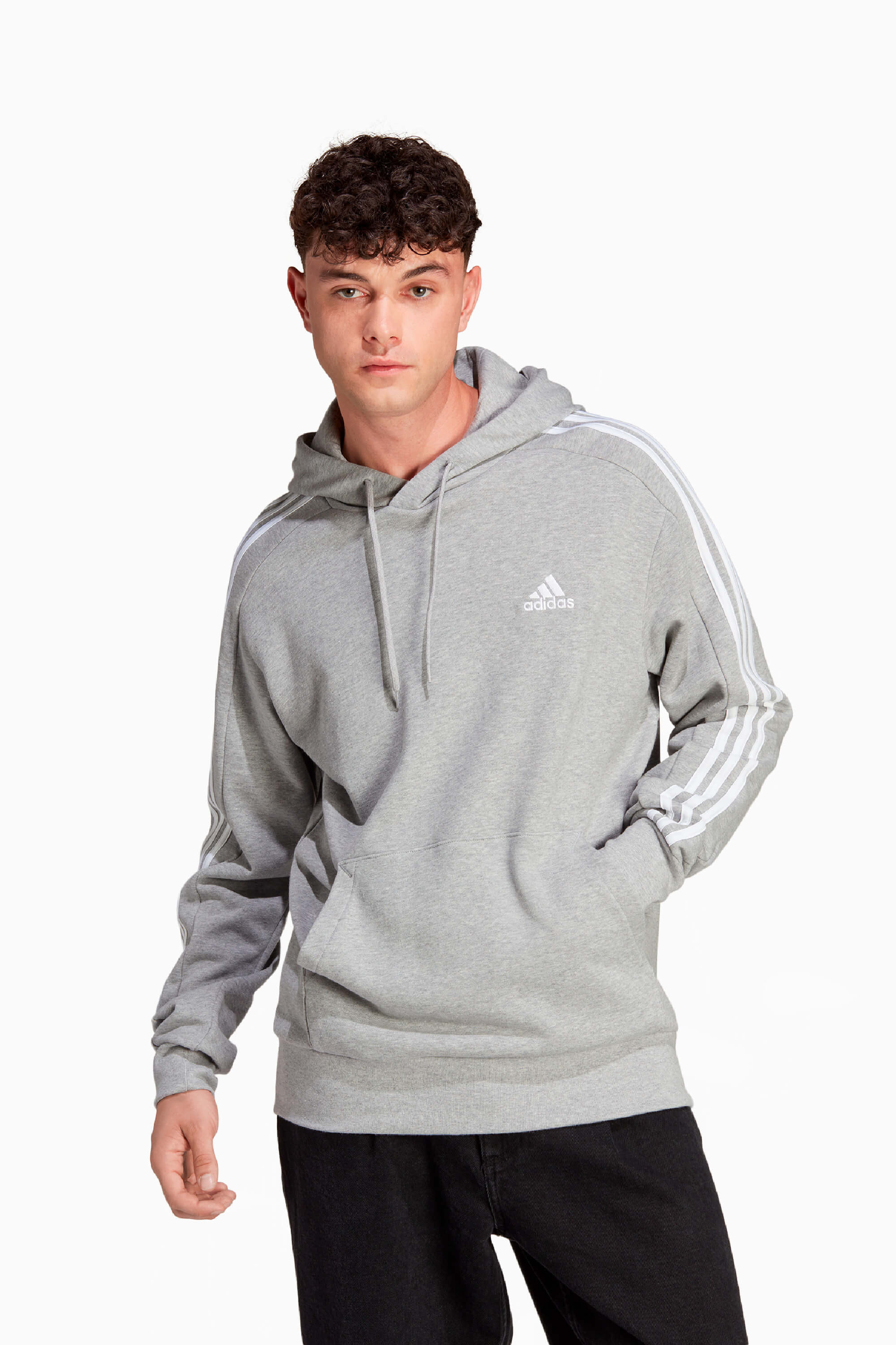 Bluza z kapturem adidas Essentials 3-S - Szary