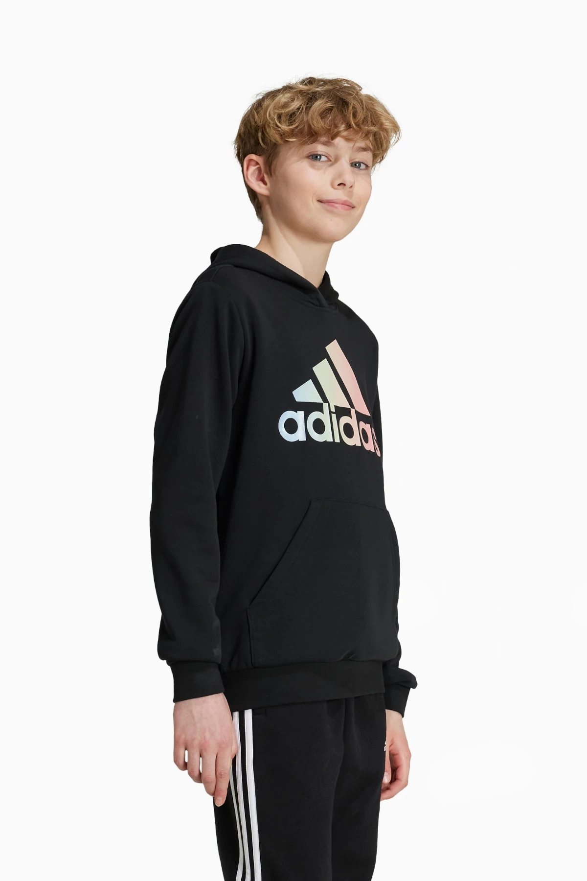 Bluza z kapturem adidas Metallic Print Junior - Czarny