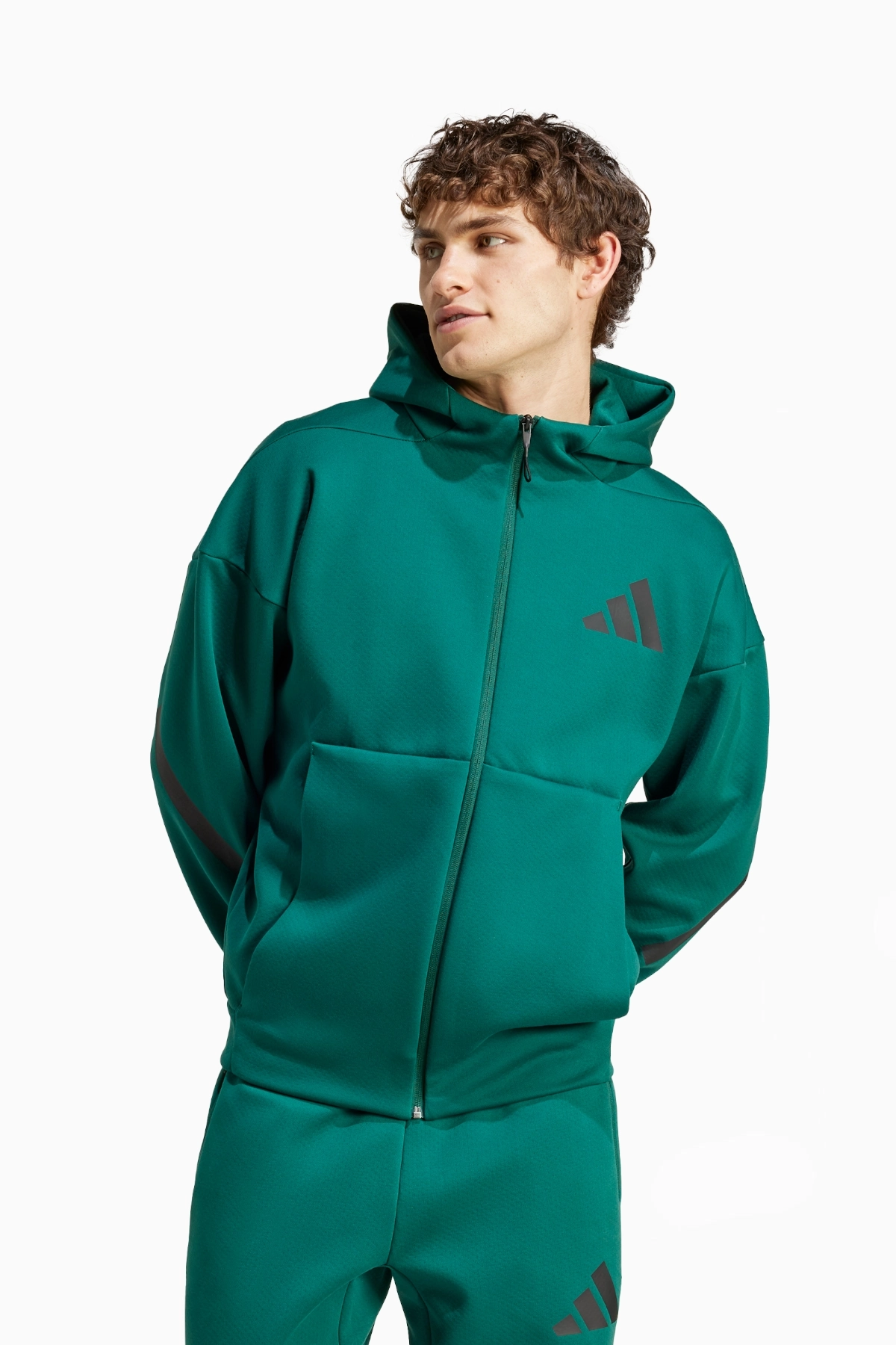 Bluza z kapturem adidas Z.N.E. Full-Zip - Zielony