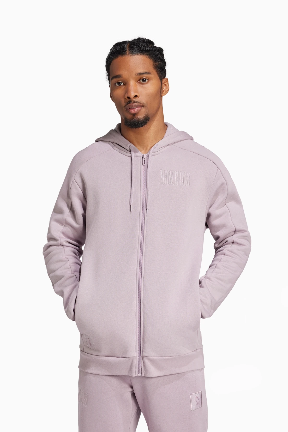 Bluza z kapturem adidas Juventus FC 24/25 Seasonal FZ - Fioletowy