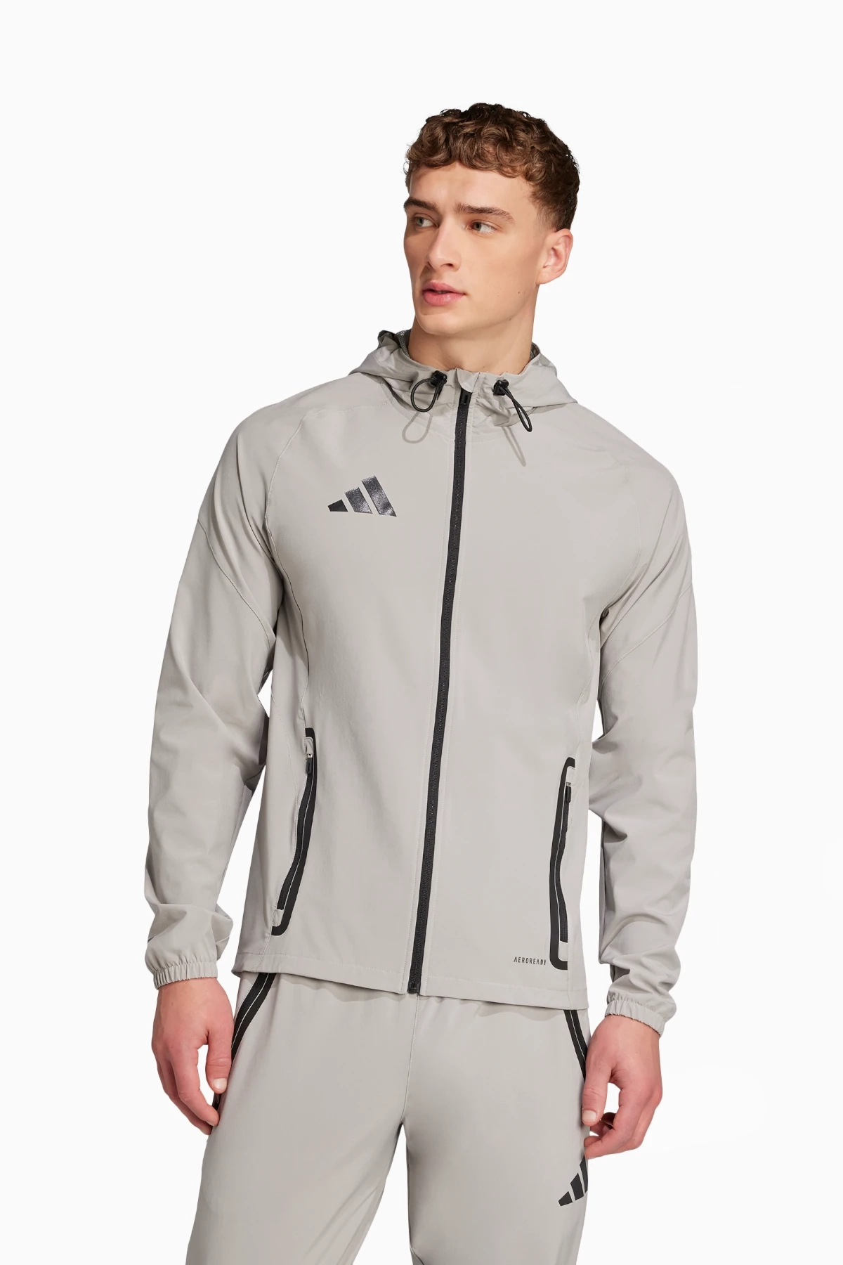 Bluza z kapturem adidas Tiro 25 Competition Vis Tech Travel - Szary