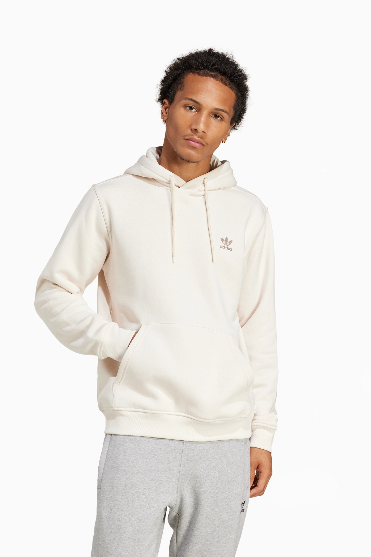 Bluza z kapturem adidas Trefoil Essentials - Beżowy