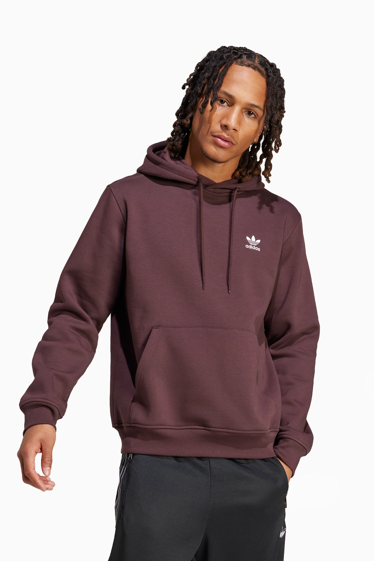 Bluza z kapturem adidas Trefoil Essentials - Brązowy