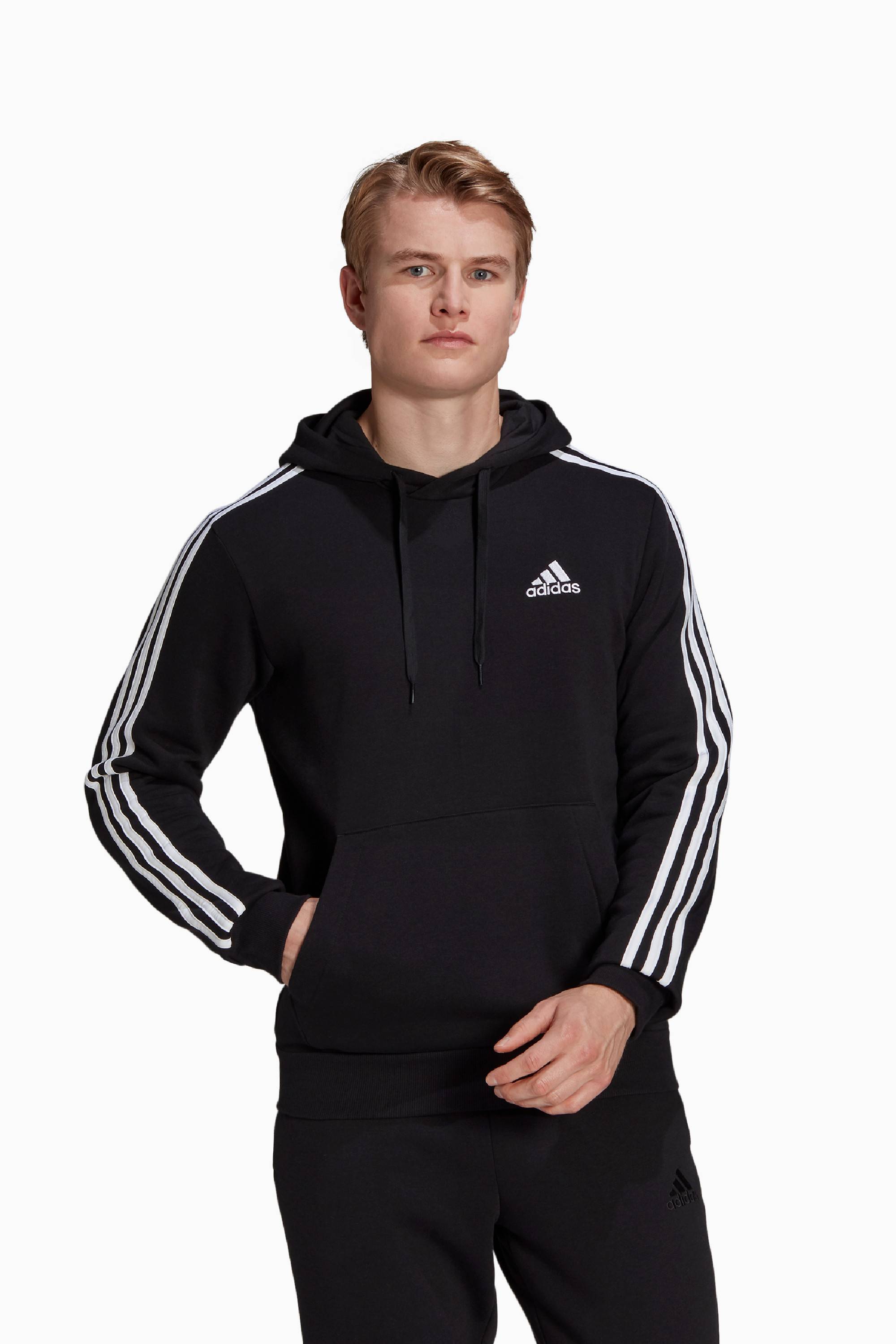 Bluza z kapturem adidas Essentials 3-S - Czarny