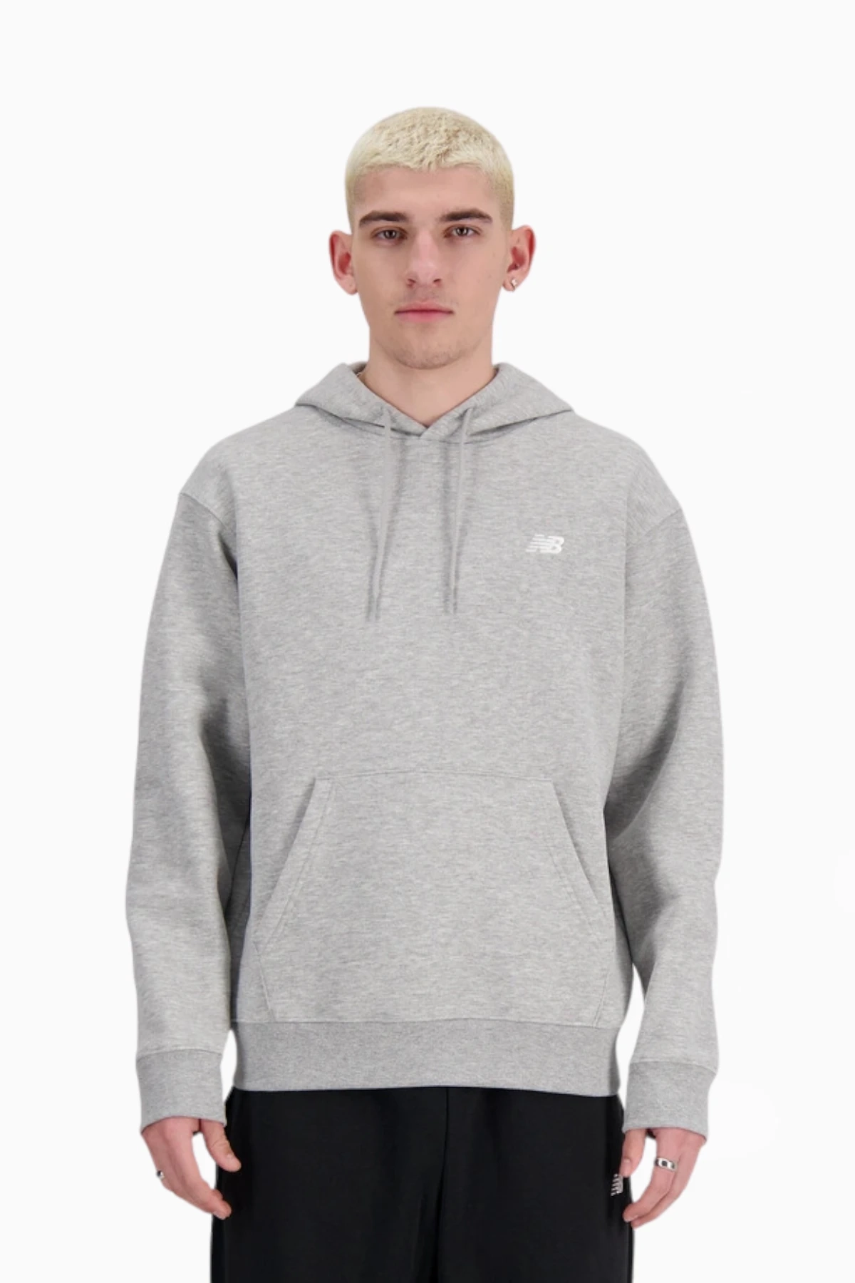 Bluza z kapturem New Balance Small Logo - Szary