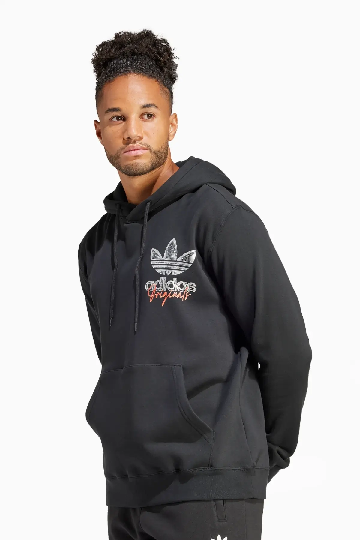 Bluza z kapturem adidas Trefoil - Czarny