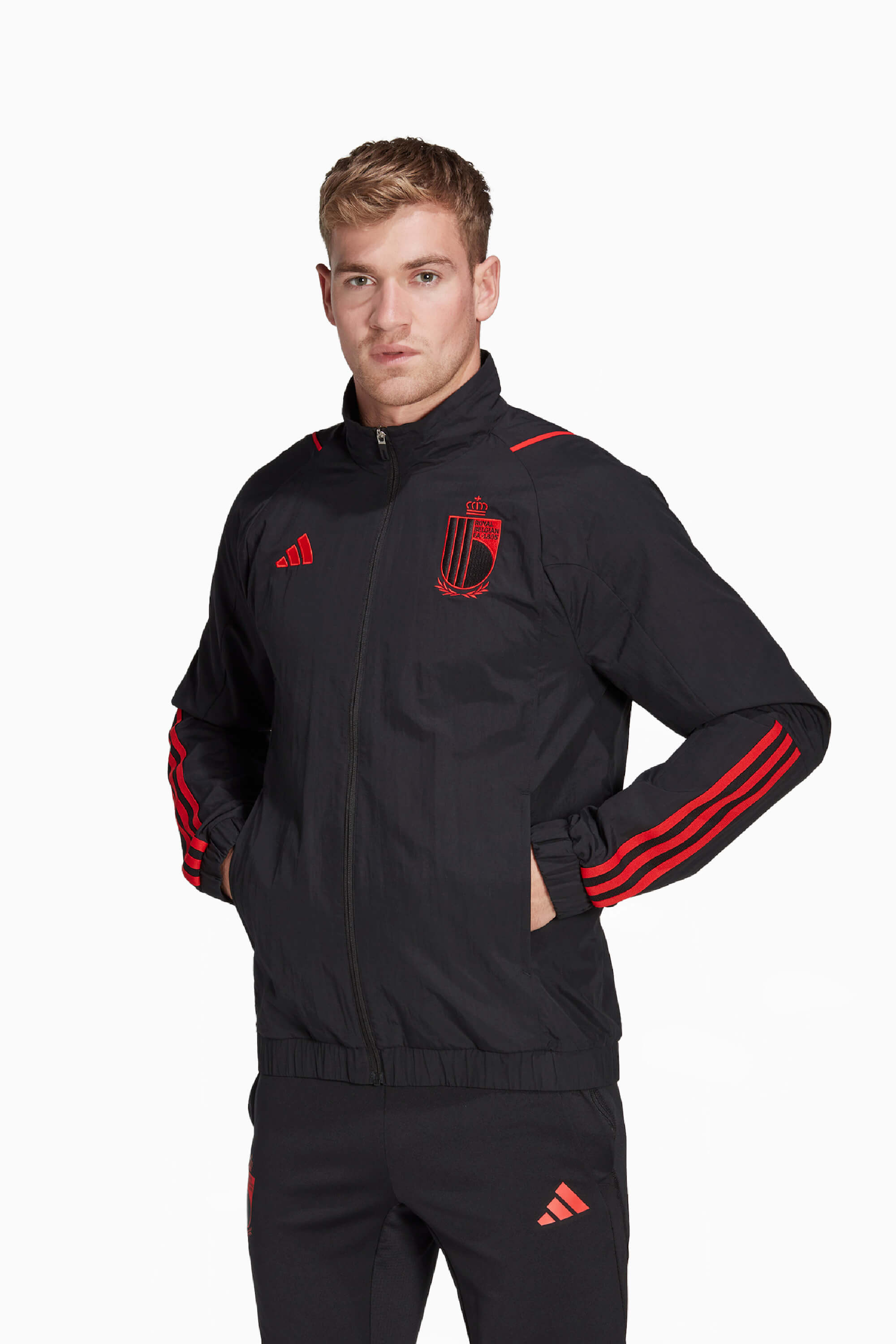 Bluza Reprezentacji Belgii adidas 2022 Travel - Czarny