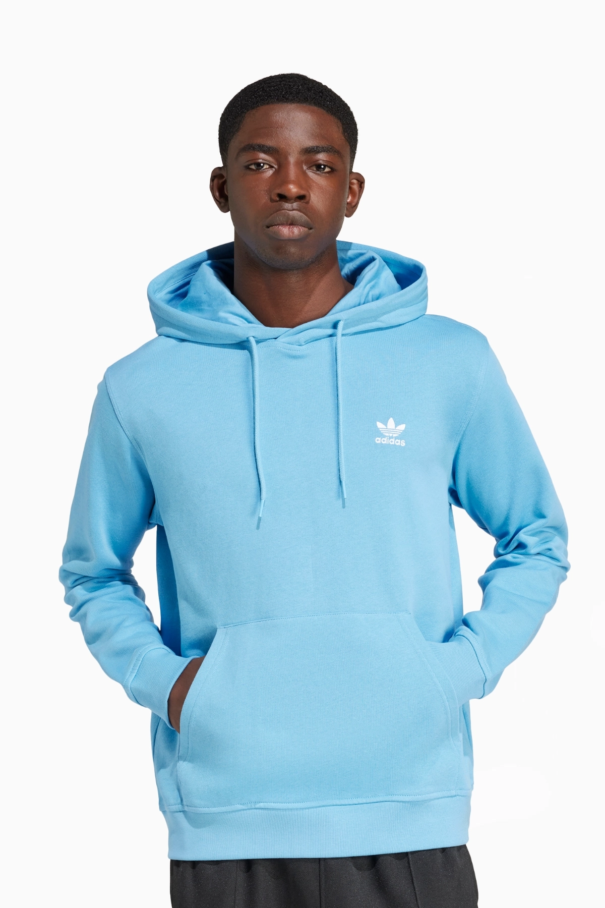 Bluza z kapturem adidas Trefoil Essentials - Błękitny