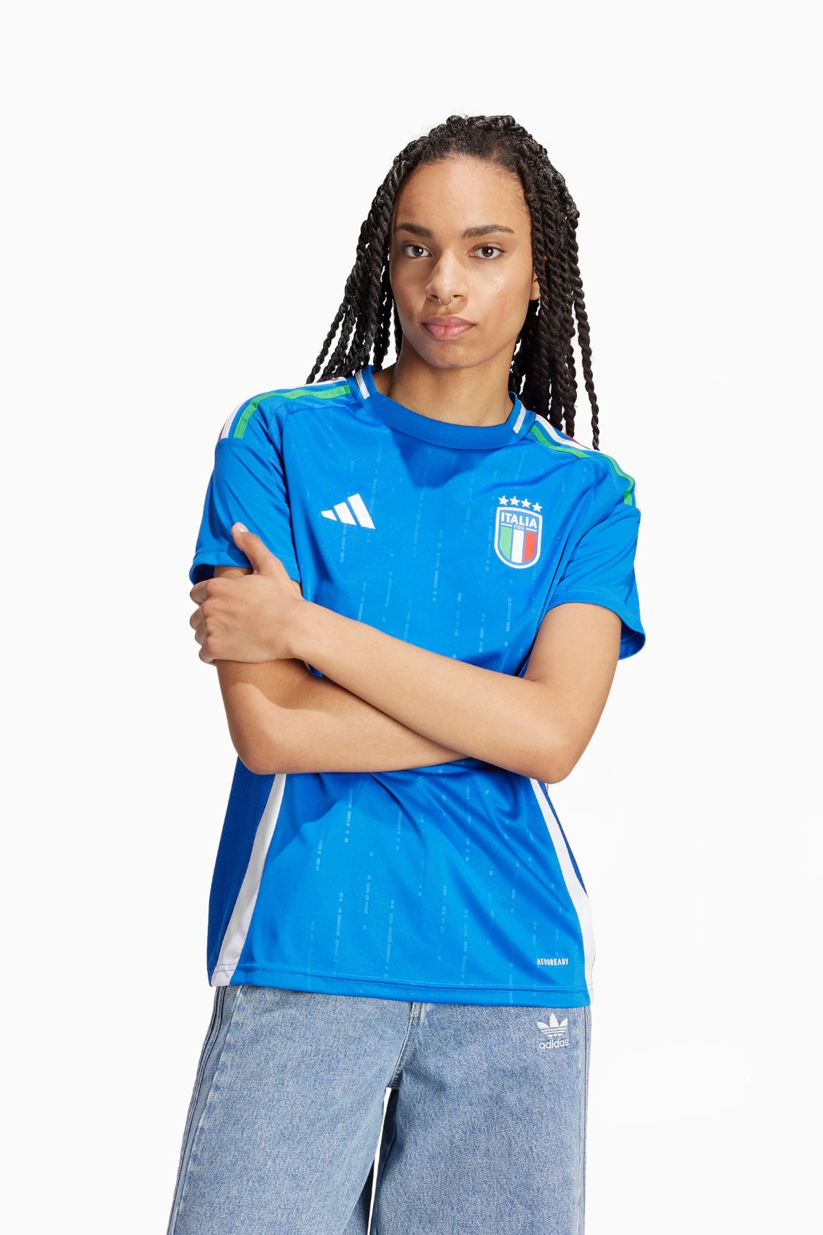 Koszulka Reprezentacji Włoch adidas 2024 Domowa Damska - Niebieski