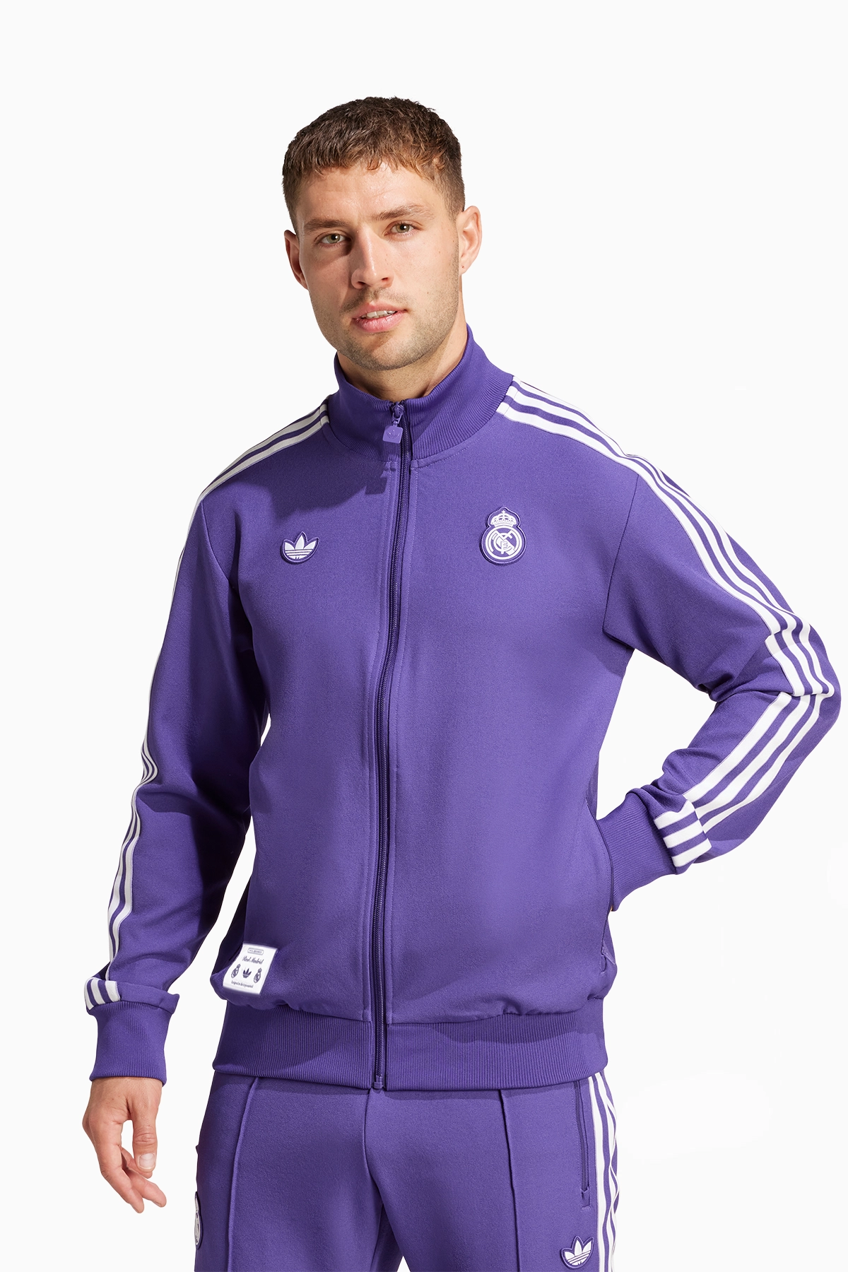 Bluza adidas Real Madryt 24/25 Terrace Icons - Fioletowy