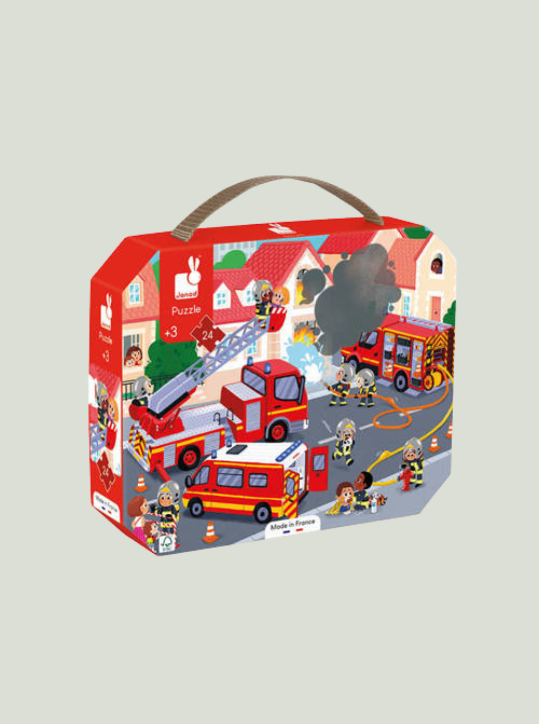 Puzzle w walizce Strażacy 24 elementy 3+ JANOD